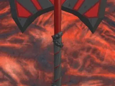 Stylized Hell Axe low-poly game ready Low-poly 3D model