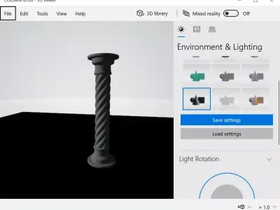 Column lamp 3D model