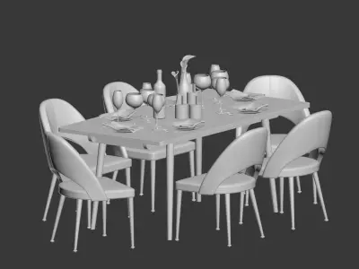 Dinning Set 16 3D model