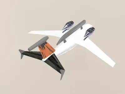 Fictional ELINT aircraft An-71 Inspired series 3D model