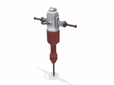 Old Jackhammer Low-poly PBR Low-poly 3D model