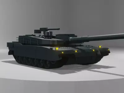 K2 Black Panther  Military Tank  Low Poly 3d model  Battle tank  Low-poly 3D model