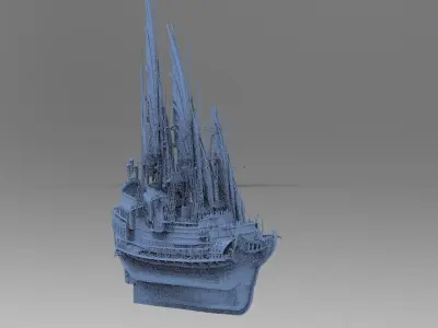 Pirate Hun Ship 3D model