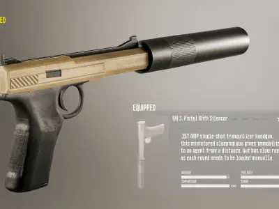 WU Single-Shot Tranquilizer Handgun 3D model