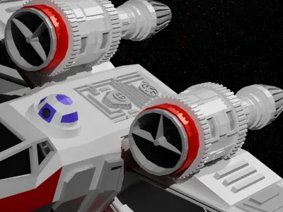 Low Poly X-Wing Low-poly 3D model