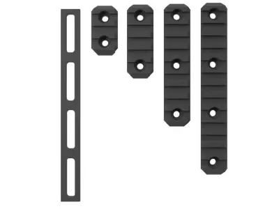Picatinny Rail pack 3-5-9-12 Slots 3D model
