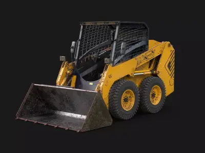 Modern Skid Steer Loader Dirt 3D model