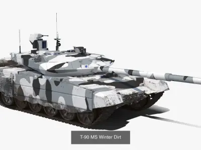 T-90 MS Winter Collection 3D Model Pack