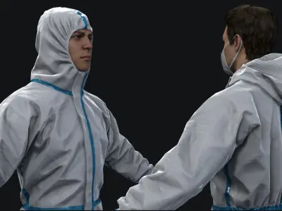  Medical Hazmat Suit Worker 