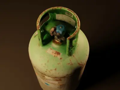 Gas cylinder Low-poly 3D model purchase