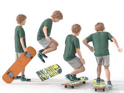 Realistic 3D Skateboard Model - Urban Low-poly 3D model
