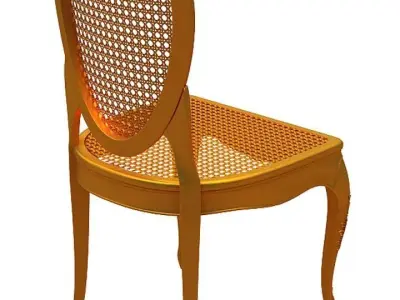 Classical Dining chair Low-poly 3D model