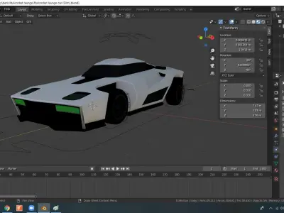 rocket league FREE 3D MODEL original Breakout Free low-poly 3D model