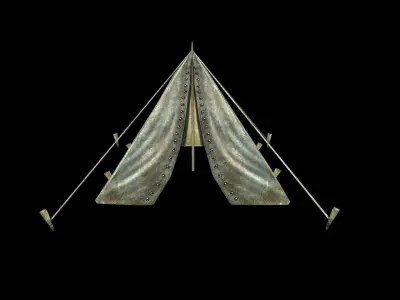 Military Tent - 3 - PBR - Textured Low-poly 3D model