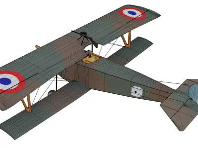 Nieuport 11 Bebe Low-poly 3D model purchase