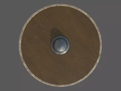Viking shield Low-poly 3D model 10