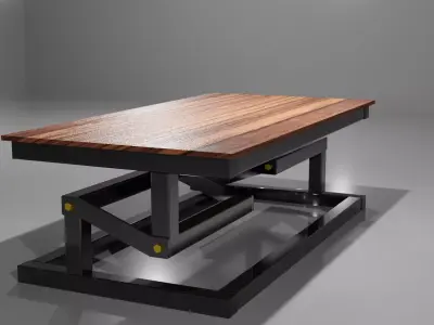 Mechanical art coffee table Free 3D model