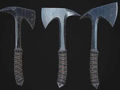 Modern Axe 07 Low-poly 3D model