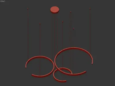 Modern LED Chandelier Ceiling Lamp 3D model