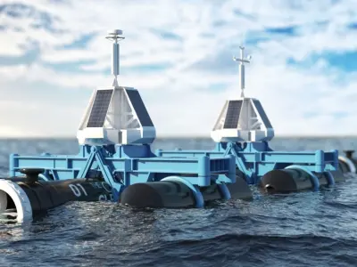Ocean Cleanup System Project 3D model