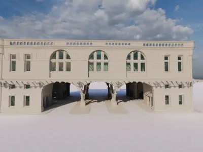 Commercial building-building classic 3D model buy