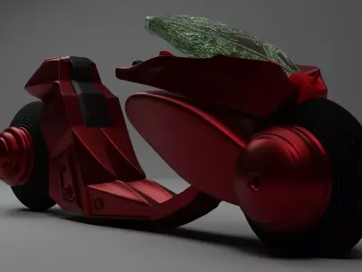 Akira Motorcycle Low-poly 3D model purchase