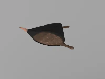 Bellows leaf Low-poly 3D model
