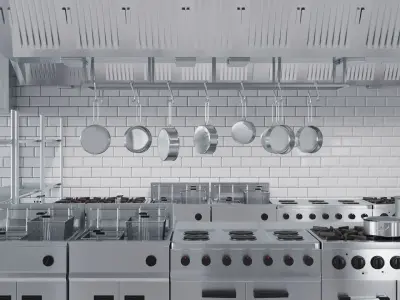 Commercial Kitchen 3D Model 3D model