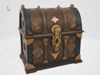 Medieval Storage Chest 3D Asset 3D model