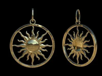 Sun pendant 3D print model
