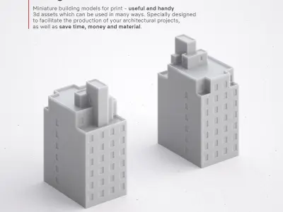 Free 3D Print miniature building RB-US-NY-060 Free 3D print model purchase