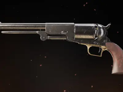 Colt Walker 1847 Low-poly 3D model