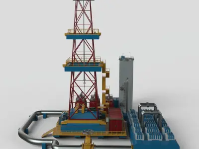 Gas Platform 3D model