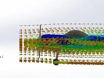 Yak - 55 Flow simulation  using solidworks  Free 3D model
