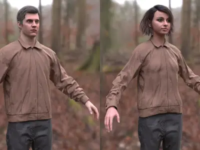  Man and Woman in Autumn Outfit 1 