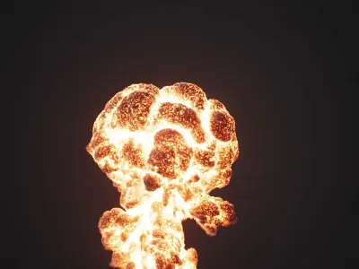 Animated Gasoline Explosion 2 3D model