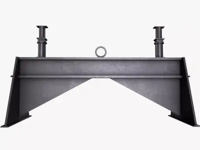 Industrial Jack Stand Low-poly 3D model