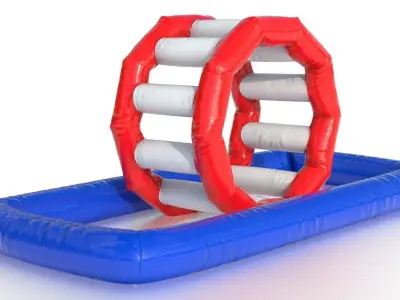 Modular inflatable water park ROLLER WALKER Low-poly 3D model