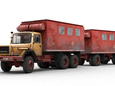 Magirus-Deutz 290D Low-poly 3D model