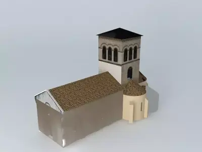 Church Montagrier Free 3D model