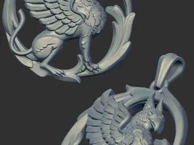 Griffin Pendant 3D model