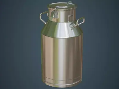 Milk Can 1A Low-poly 3D model