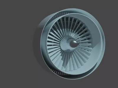 Jetengine Low-poly 3D model