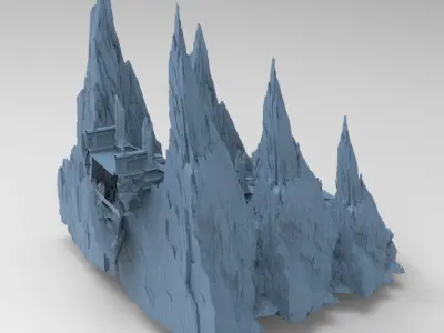 Himalayas enlightenment mountain pass  3D model