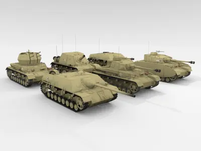 Panzer IV variation 3D Model Pack