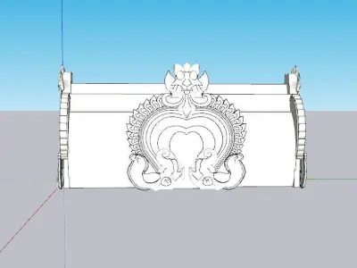 indian temple dome Low-poly 3D model