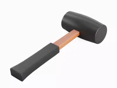 Rubber Mallet 01 3D model