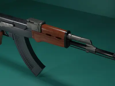 Ak47 Lowpolly Low-poly 3D model