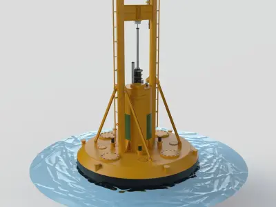 Wave Power Station 3D model