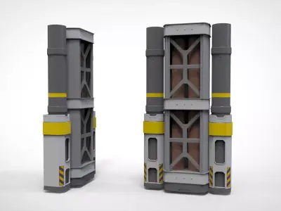 Sci-fi Architecture kitbash 54 3D model